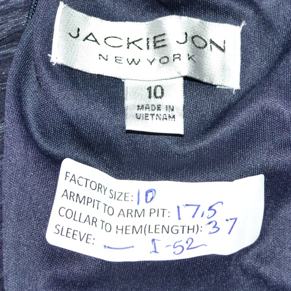 NWOT Jackie Jon Blue Rhinestone Bodycon Dress 10 - Picture 5 of 5